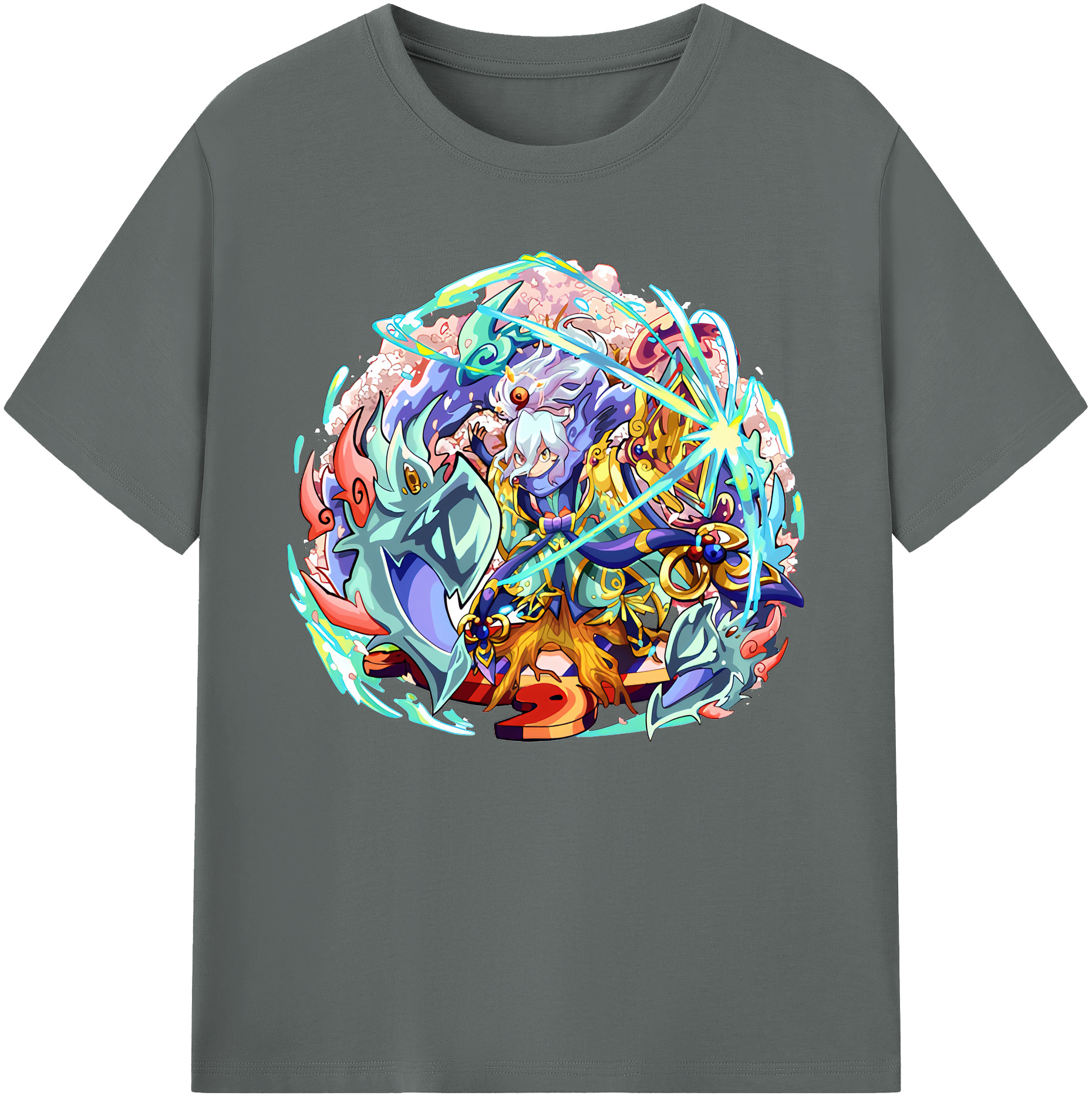 （画像用） 妖怪ウォッチ Yo-kai Watch 綿100％ メンズ半袖Tシャツ｜肌触りやわらか＆通気性